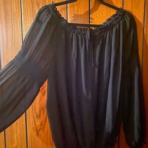 Express sheer, long sleeves tie front to. Sz. L